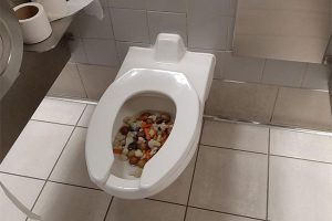 Airport toilet clogged with the most unusual item